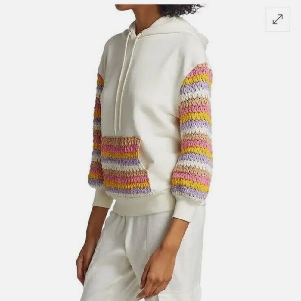 Alice and Olivia crochet/knit hoodie xs (A)